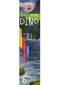 Kredki Dino 6 kolorów