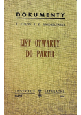 List otwarty do partii