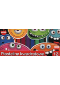 Plastelina kwadratowa 12 kolorów