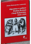 Afganistan w polityce Wielkiej Brytanii i Rosji Radzieckiej 1919 1924