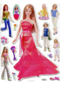Naklejki wypukłe Barbie