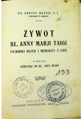 Żywot Bł Anny Marji Taigi 1926 r.
