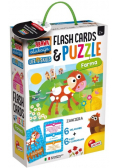 Zabawa i edukacja Układanka dziecięca i flashcards Farma