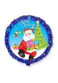 Balon foliowy Merry Christmas Mikołaj