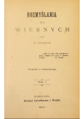 Rozmyślania dla wiernych Tom I i II, 1895 r.