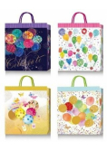Torebka ozdobna 51x72x18cm urodziny mix ROZETTE