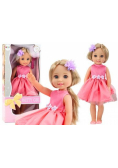Lalka w różowej sukience 38cm