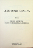 Lekcjonarz mszalny Tom I okres adwentu okres Narodzenia Pańskiego