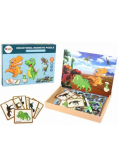 Puzzle magnetyczne z motywem dinozaurów