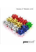 Rozety metallic (24szt)