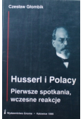 Husserl i Polacy Pierwsze spotkania wczesne reakcje