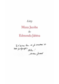 Listy Maxa Jacoba do Edmonda Jabesa