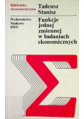 Funkcje jednej zmiennej w badaniach ekonomicznych