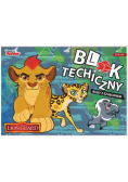 Blok techniczny A4 10 kartek z szablonem do wycięcia