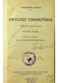 Zwyczaje Towarzyskie  1898 r.