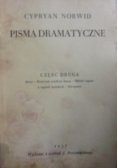 Pisma Dramatyczne, część druga. 1937 r.