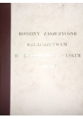 Rodziny zaszczycone szlachectwem  w królestwie Polskim  1815-1836, reprint z 1907 r.