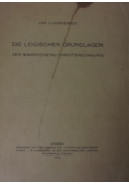 Die logischen Grundlagen, 1913 r.