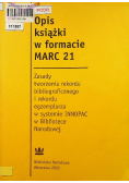 Opis książki w formacie MARC 21