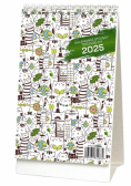 Kalendarz 2025 biurkowy trójdzieny