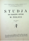 Studja do dziejów sztuki w Polsce 1931r
