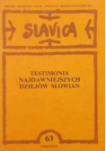 Testimonia najdawniejszych dziejów Słowian