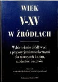 Wiek V-XV w źródłach