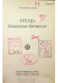 Studja Geograficzno-Historyczne, 1925 r.