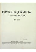 Pomniki bojowników o niepodległość 1929 r.