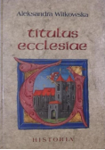 Titulus ecclesiae  Historia