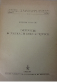 Definicje w naukach dedukcyjnych