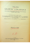 Polska gazeta lekarska Rok III nr 1 do 52 1924 r.