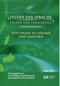 Felder der Sprache Felder der Forschung