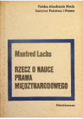 Rzecz o nauce prawa międzynarodowego