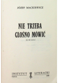 Nie trzeba głośno mówić miniatura