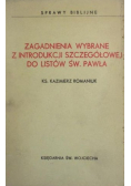 Zagadnienia wybrane z introdukcji szczegółowej do listów Św Pawła