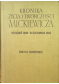 Kronika życia i twórczości Mickiewicza  1850 - 26 Listopada 1855
