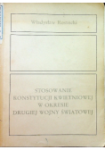 Stosowanie Konstytucji Kwietniowej w okresie drugiej wojny światowej