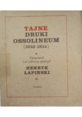 Tajne druki Ossolineum (1832-1834). Teczka