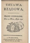 Ustawa Rządowa. Prawo uchwalone dnia 3 maia 1791r.