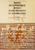 Edition deutschsprachiger Quellen aus dem Ostseeraum