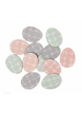 Naklejki z filcu ażurowe jajka 3,5cm 15szt pastel