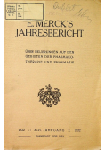 E Mercks Jahresbericht XLVI Jahrgang 1933 r.