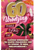 Karnet Urodziny z nakładką na butelkę 60