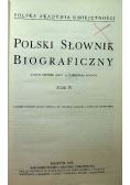 Polski Słownik Biograficzny Tom IV 1938 r.