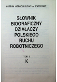 Słownik biograficzny działaczy polskiego ruchu robotniczego Tom 3