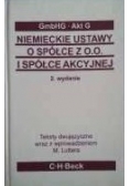 Niemieckie ustawy o spółce Z O. O. O spółce akcyjnej