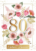 Karnet urodziny 80