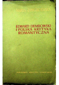 Edward Dembowski i polska krytyka romantyczna