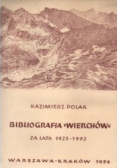 Bibliografia Wierchów za lata 1923 - 1972